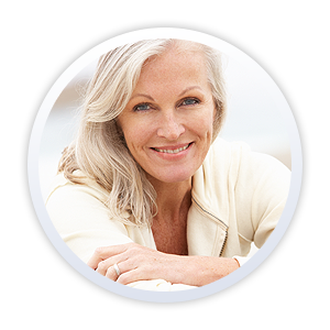 Older woman smiling into camera